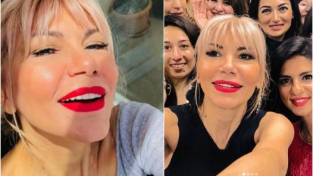 58 yaşlı Nərgiz Cəlilova mini ətəyi ilə göz qamaşdırdı