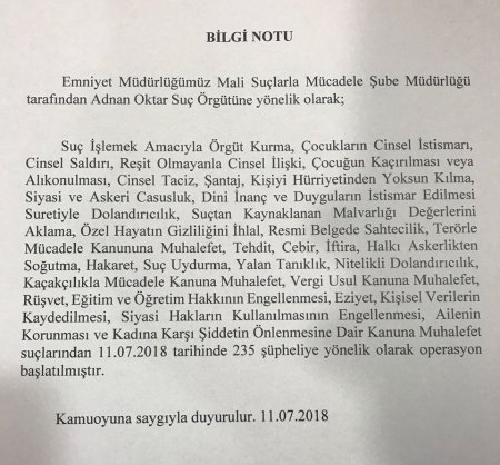 Adnan Oktar həbs olundu