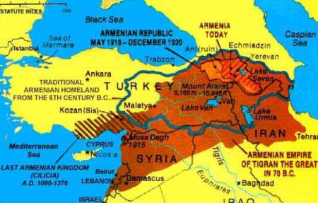 İrəvanda şok xəritə: bu ölkələrin işğalı planlaşdırılır