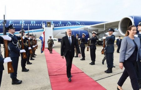 İlham Əliyev Xorvatiyada rəsmi səfərdədir