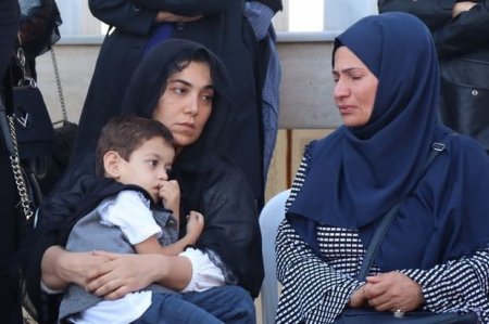 Sevil Nuriyeva həyat yoldaşının vida mərasimində