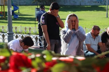 Sevil Nuriyeva həyat yoldaşının vida mərasimində