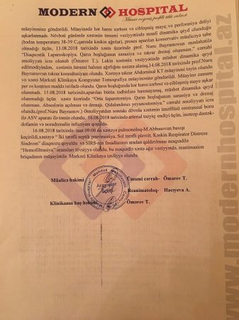 34 yaşlı Dəmirov mədəsini kiçiltmək istədi, klinikada öldü