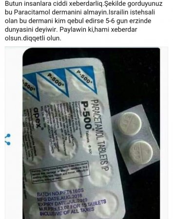 Nazirlik “ölümə səbəb olan İsrail dərmanı” haqda xəbərlərə aydınlıq gətirdi