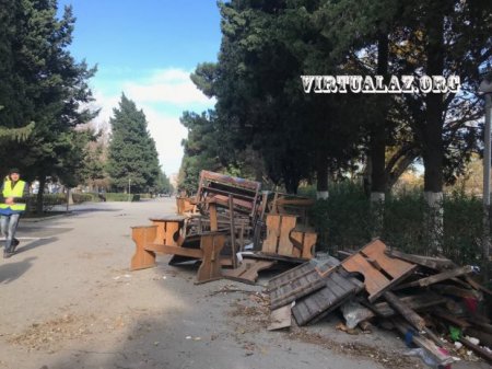Bakının Atatürk parkında: Eldar Əzizov tapşırdı, “it damına” oxşayanlar söküldü...