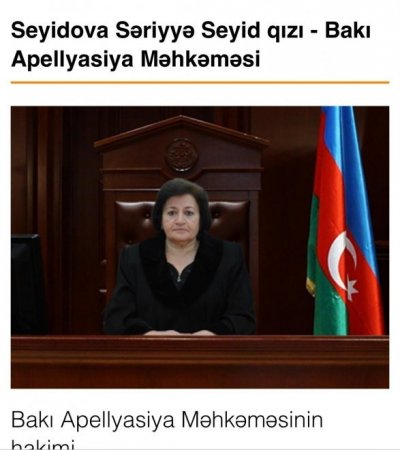 Milyonlara görə hakim Seyidova Bakının baş planına qarşı çıxdı