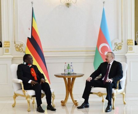 İlham Əliyev Zimbabve prezidenti ilə görüşüb