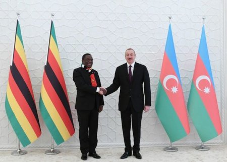İlham Əliyev Zimbabve prezidenti ilə görüşüb