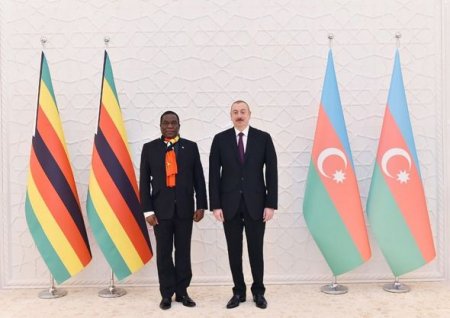 İlham Əliyev Zimbabve prezidenti ilə görüşüb