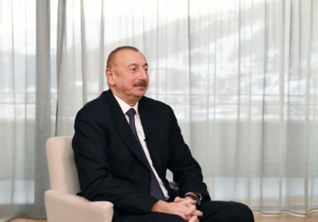İlham Əliyev Davosda Çinin CGTN televiziyasına da müsahibə verib