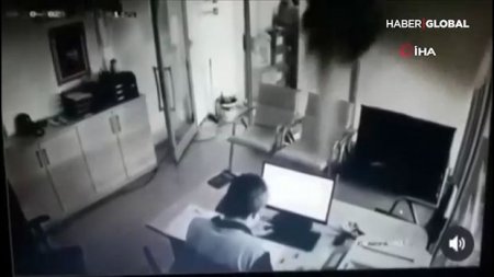 İş yerində bədbəxt hadisə: Tavan başına uçdu